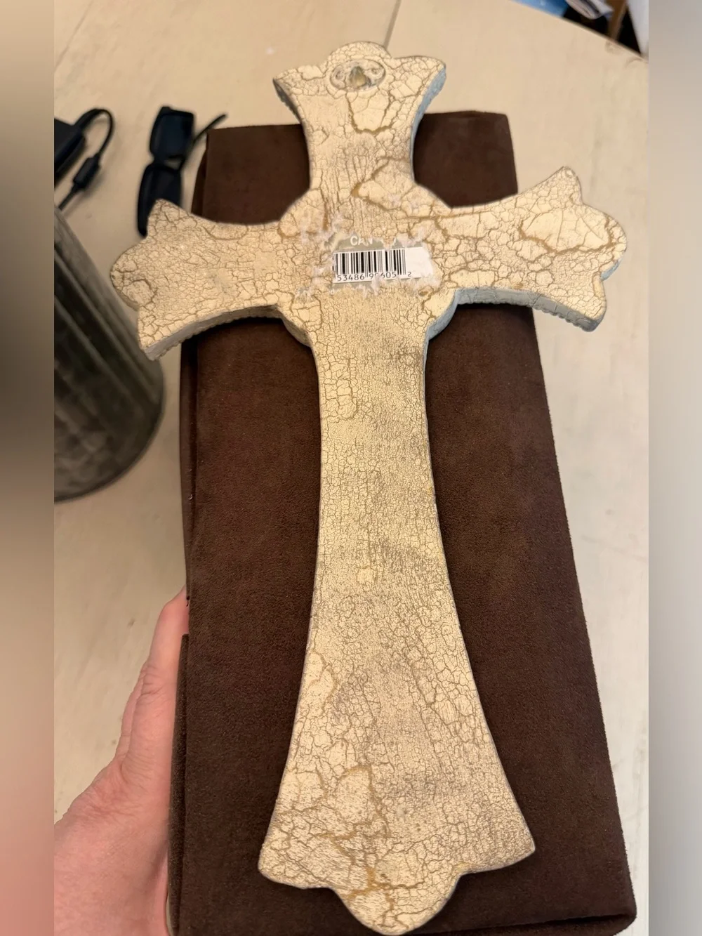 Ornate Decorative Wall Cross - Cream